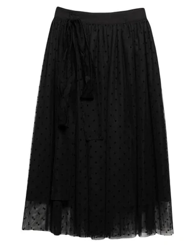 19.70 Nineteen Seventy Midi Skirts In Black