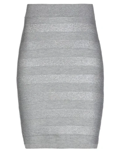 Balmain Knee Length Skirts In Grey
