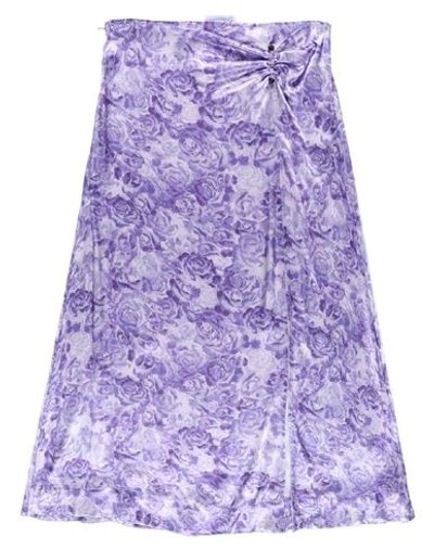 Ganni Midi Skirts In Purple