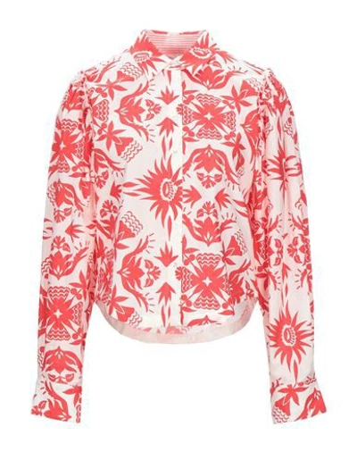 Maison Scotch Floral Shirts & Blouses In Ivory