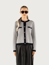 Ferragamo Gancini Galoure Knitted Jacket In White
