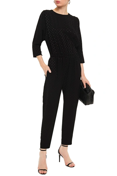 Ps By Paul Smith Satin-jacquard Jumpsuit In Black