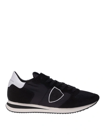 Philippe Model Trpx L Trainers In Black Suede And Fabric