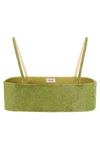 Nué Charlotte Rhinestone Top In Lime Green (yellow)