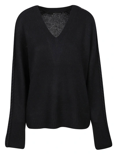 360 Sweater Maglia Scollo V Candice In Black