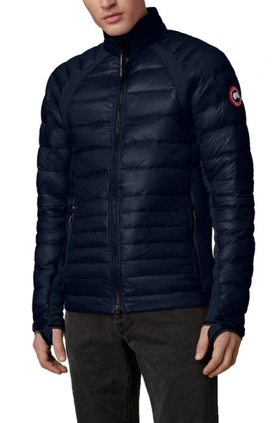 Canada Goose Hybridge Lite Slim-fit Quilted Nylon-ripstop Down Jacket In Navy