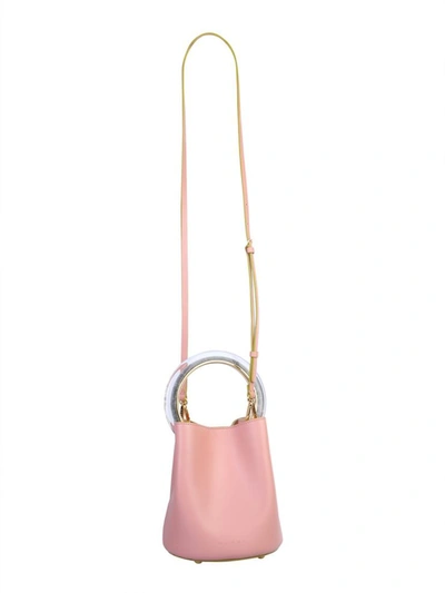 Marni "panier" Leather Bag In Pink