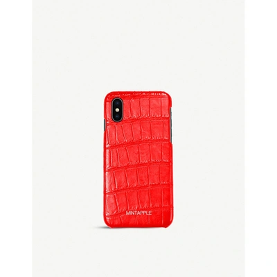 Mintapple Alligator-embossed Leather Iphone X Case