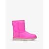 Ugg Classic Short Ii Water Resistant Genuine Shearling Boot In Fushia