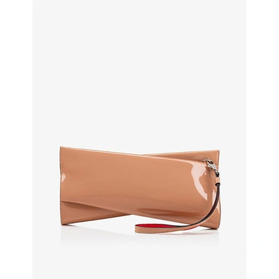 Christian Louboutin Womens Nude Loubitwist Patent Leather Clutch Bag In Pink