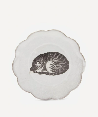 Astier De Villatte Sleeping Cat Dish In White