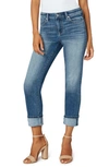 Liverpool Los Angeles Marley High Waist Cuff Girlfriend Jeans In Conway