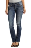 Silver Jeans Co. Suki Mid Rise Straight Leg Jeans In Indigo
