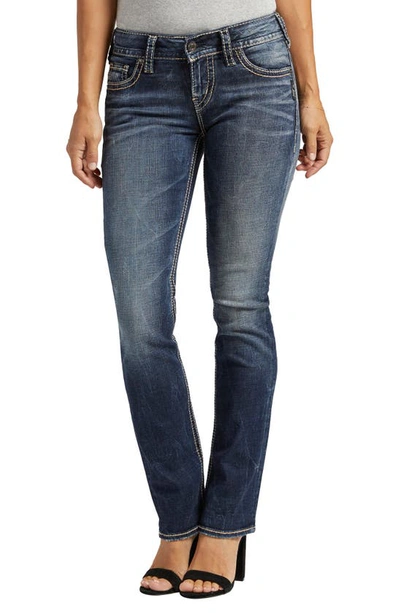 Silver Jeans Co. Suki Mid Rise Straight Leg Jeans In Indigo