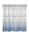 Avanti Abstract Coastal Seashells & Coral Shower Curtain, 72" X 72" In Multi