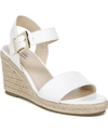 Lifestride Shoes Tango Wedge Sandal In White Faux Leather