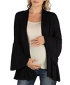 24SEVEN COMFORT APPAREL 24SEVEN COMFORT APPAREL LONG FLARED SLEEVE OPEN FRONT MATERNITY CARDIGAN