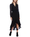 1.state 1. State Long Sleeve High Low Dress In Rich Black