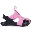 Nike Toddler Girls' Sunray Protect 2 Sandals From Finish Line In Psychic Pink/white-laser