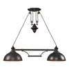 Elk Lighting 2 Light Island In Oiled Bronze In Bronze