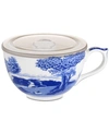 Spode Blue Italian Jumbo Cup With Lid In Blue/white
