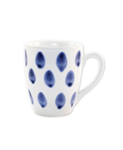 Vietri Viva Santorini Ceramic Polka Dot Mug In Blue