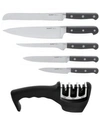 Berghoff Contempo German Steel 7-pc. Cutlery Set In Wood Case & Sharpener In Black