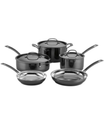 Cuisinart Mica Shine Stainless 8-pc. Cookware Set In Black Stainless