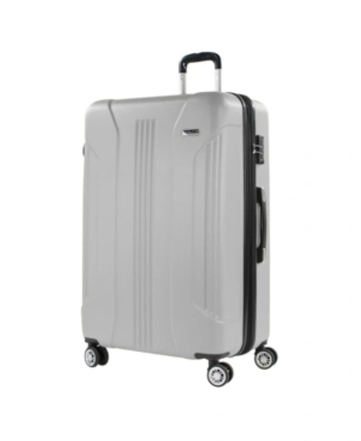 American Green Travel Denali S 26 In. Anti-theft Tsa Expandable Spinner Suitcase In Silver