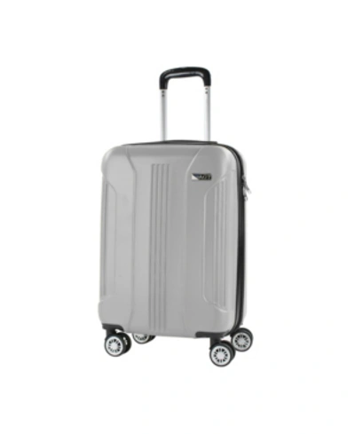 American Green Travel Denali S 20 In. Carry-on Anti-theft Expandable Spinner Suitcase In Silver