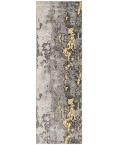Safavieh Adirondack 134 Grey And Yellow 2'6" X 6' Runner Area Rug In Gray