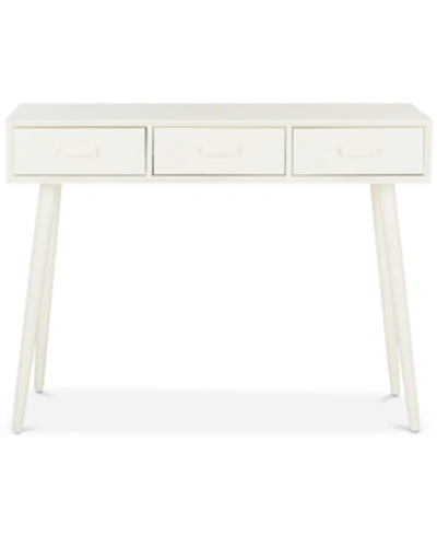 Furniture Albus 3-drawer Console Table In Distressed White