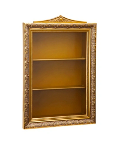 Design Toscano Eggs Of The Tsar Wall Curio Display Cabinet In Gold