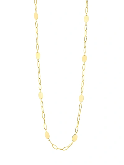 Alberto Milani Millennia 18k Yellow Gold Oval Disc Chain Necklace