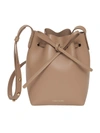 Mansur Gavriel Mini Leather Bucket Bag In Biscotto