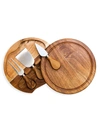 PICNIC TIME BRIE 4-PIECE ACACIA CHEESE BOARD & TOOL SET,400013404039