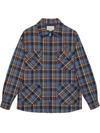 GUCCI TIGER PATCH CHECKED SHIRT JACKET