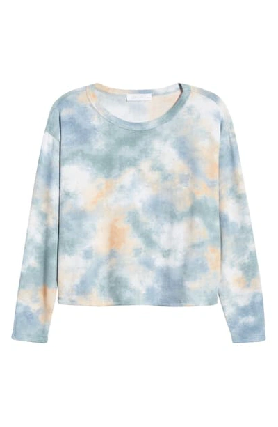 All In Favor French Terry Tie Dye Sweatshirt In Blue/ Orange Tie Dye