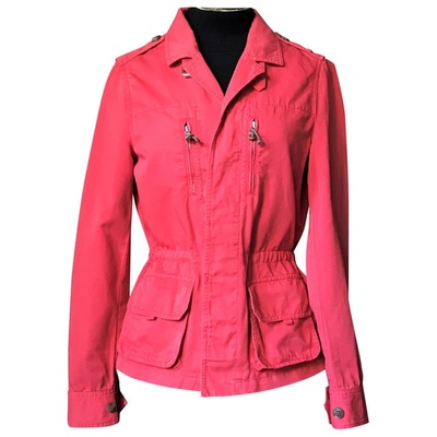 Pre-owned Massimo Dutti Biker Jacket In Red