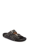 Isabel Marant Lennyo Studded Slide Sandal In Black