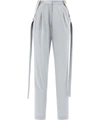 Burberry Strap Detailed Slouchy Trousers In Grey