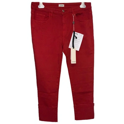 Pre-owned Pinko Straight Jeans In Red