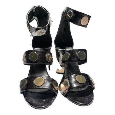 Pre-owned Pierre Hardy Leather Sandals In Black