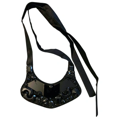 Pre-owned Emporio Armani Silk Necklace In Black