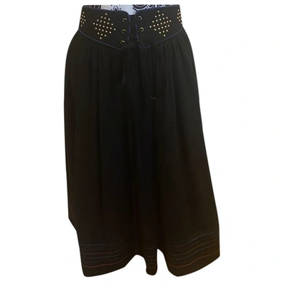 Pre-owned Bogner Wool Mid-length Skirt In Black