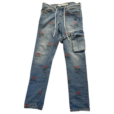 Pre-owned Off-white Straight Jeans In Blue