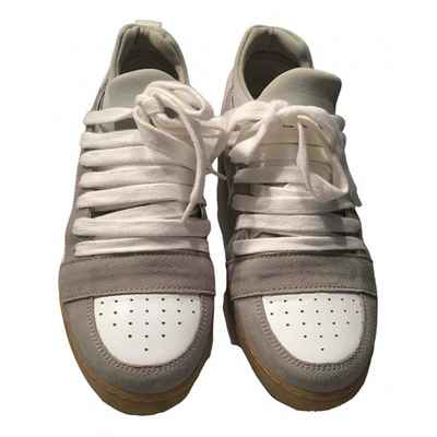 Pre-owned Kris Van Assche Leather Trainers In White