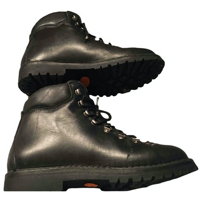 Pre-owned Napapijri Leather Boots In Black