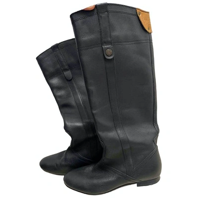 Pre-owned Pepe Jeans Leather Riding Boots In Black