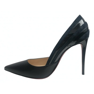 Pre-owned Christian Louboutin Leather Heels In Blue